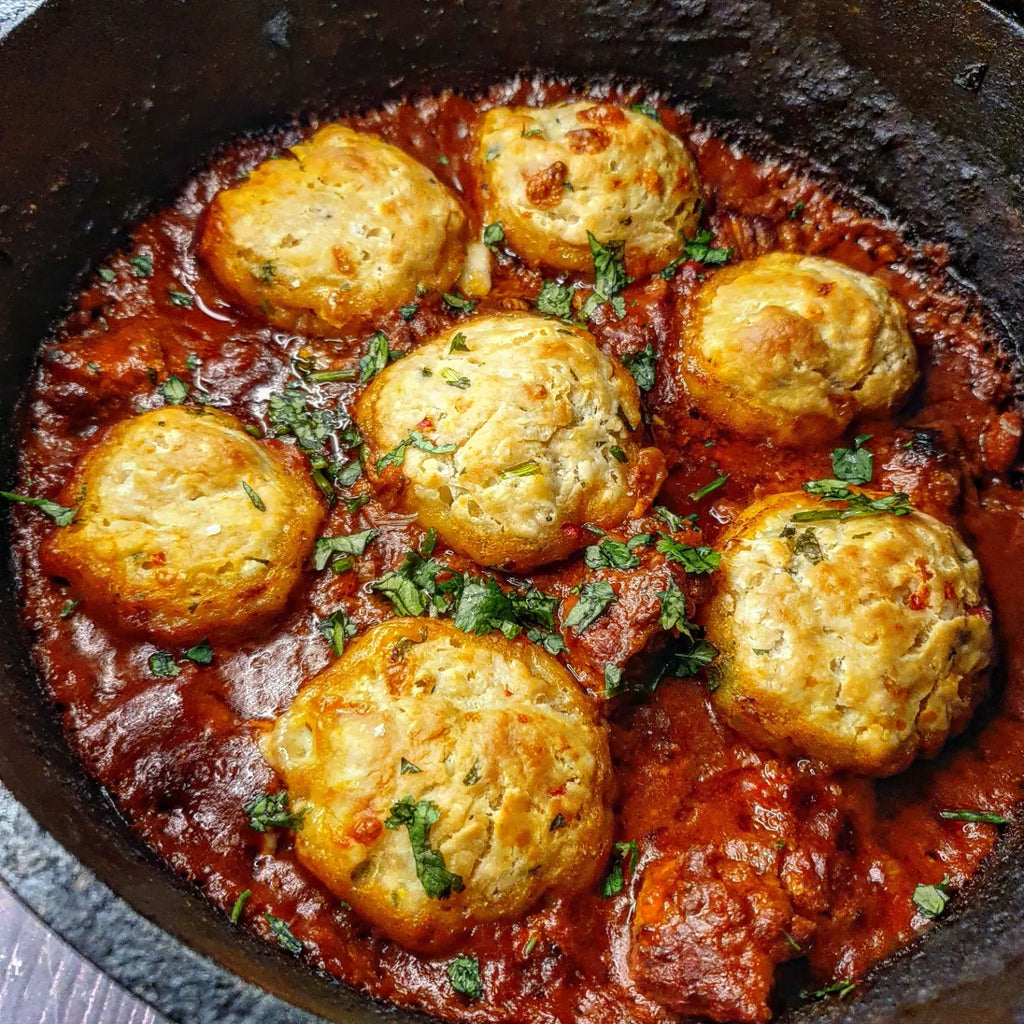 CHUNKY CHUCK CHILLI & JALAPEÑO CHEESE DUMPLINGS
